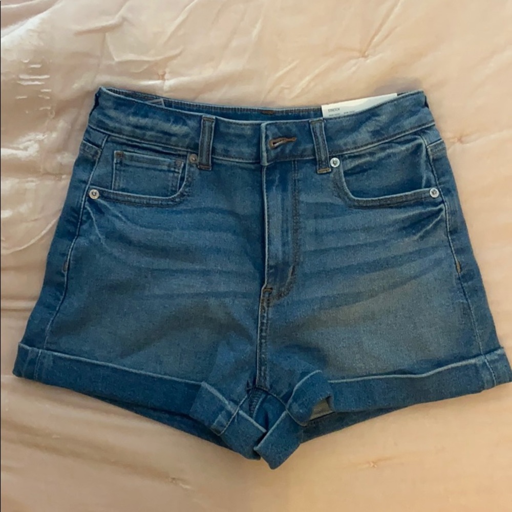 high wasted american eagle mom shorts